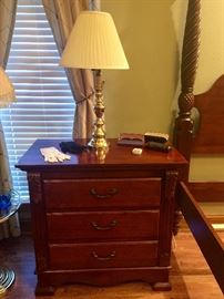 Quality wood nightstand with secret raise up tops