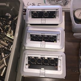  Floor mount stage XLR cable boxes 