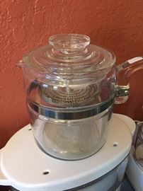 Vintage Pyrex Glass Coffee Pot 6 cup