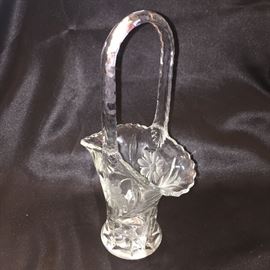 Cut Glass Basket