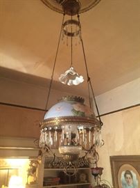 Victorian Hanging Oil Lamp 