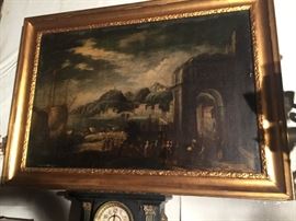 Close up of painting