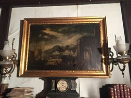 Large 19th Century Oil on Canvas