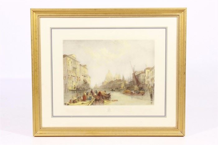 Grand Canal of Venice Etching