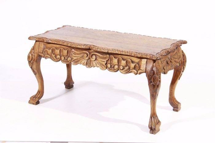 Spanish Carved Wood Low Table