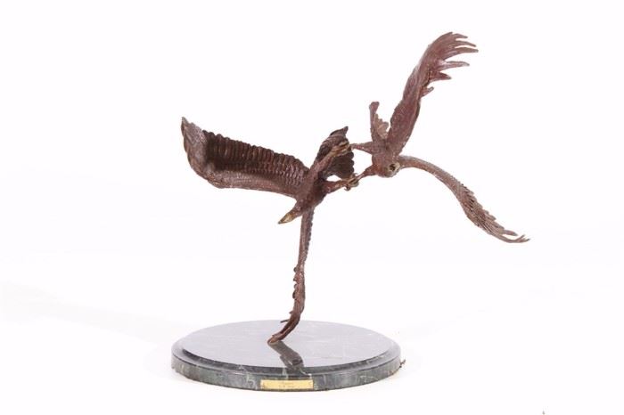 Wally Shoop Bronze Sculpture of Birds