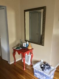 Side table and mirror