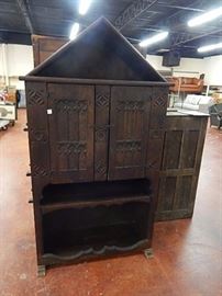 French Style Carved Pine Cabinet