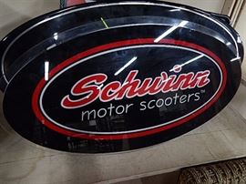 Schwinn motor scooter lighted sign