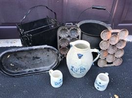 Cast Iron  & Stoneware Pieces
