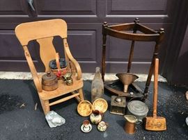 Primitives, Childs Rocker & Unmbrella Stand