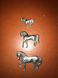 Sterling Silver Horse Pins