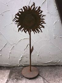 Wrought Iron Sunflower Lamp