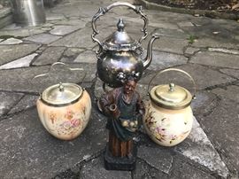 Biscuit barrels & misc. pieces 