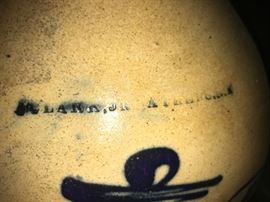 Stoneware Jug - J. Clark, Jr. Athens, NY