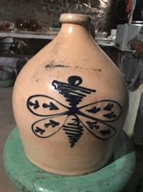 Stoneware Jug - J. Clark, Jr. Athens, NY