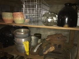 Basement shelves full of treasures