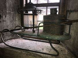 Child's Wood and Iron Sled