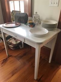 Enamel Topped Kitchen Table