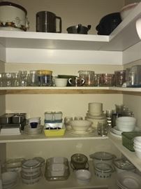 Pantry Items including Pyrex