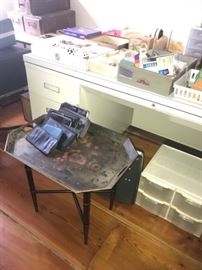 Office Items, Tole Painted Tray on Stand