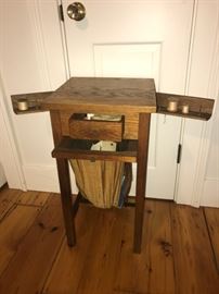 Oak Sewing Notions End Table