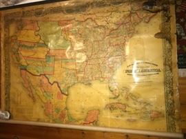 RARE Johnsons’ New Illustrated & Embellished County Map of the Republics of North America with the Adjacent Islands and Countries Compiled, Drawn & Engraved from U. States Land & Coast Surveys, British Admiralty & Other Reliable Sources by D. Griffing Johnson, 1857. 