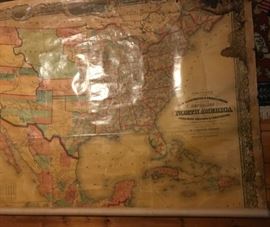 RARE Johnsons’ New Illustrated & Embellished County Map of the Republics of North America with the Adjacent Islands and Countries Compiled, Drawn & Engraved from U. States Land & Coast Surveys, British Admiralty & Other Reliable Sources by D. Griffing Johnson, 1857. 