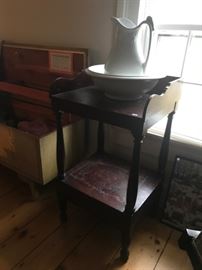 Washstand, Pitcher and Bowl