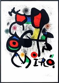 2002  JOAN MIRO (SPANISH, 1893-1983), COLOR LITHOGRAPH, 1972, "POSTER FOR THE EXHIBITION 'BRONZES' HAYWARD GALLERY" H 35", W 24"