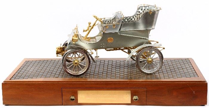 53  FORD MOTOR CO., STERLING SILVER, GOLD, DIAMOND AND RUBY 1903 MODEL A, H 7 3/4"