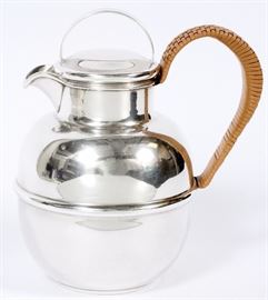1029  TIFFANY & CO. STERLING COVERED PITCHER, C. 1950, H 7.5", W 7"