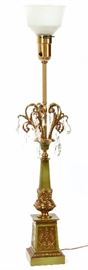 2341  REMBRANDT, BRASS AND METAL TABLE LAMP