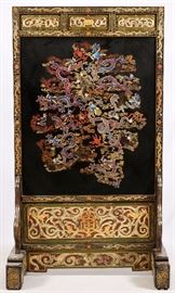 2188  CHINESE COROMANDEL LACQUERED PANEL, H 86", W 49", D 29"