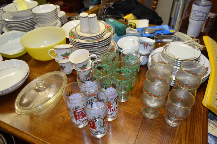 Christmas china & glassware