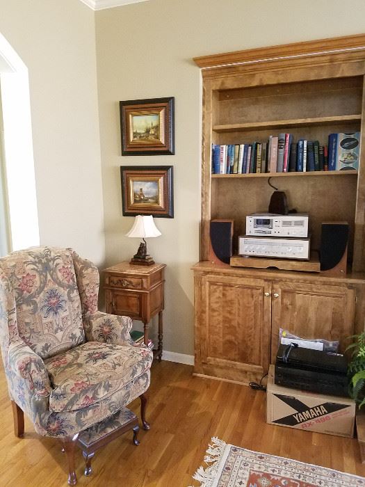 Highland House Chair, Vintage Yamaha Stereo, Castle Speakers