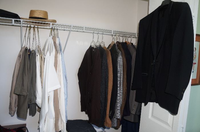Mens clothing, we still have some to add back to the closets.  Beautiful suits and casual clothing too.
