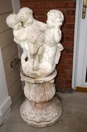So pretty, about 40" tall, 2 pieces, bring friends to help move!