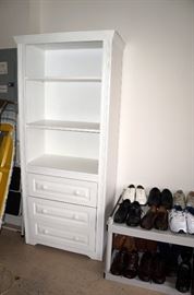 Cottage style bookcase with drawers, great storage