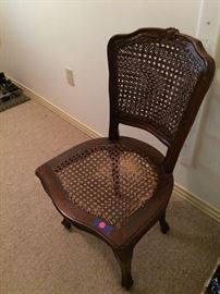 wicker back and seat chair 
