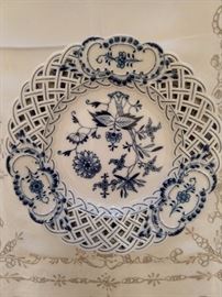 Reticulated Blue Danube porcelain server.