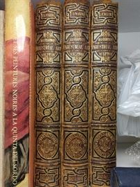 Several fabby leather-bound books.