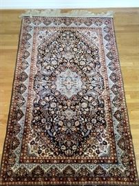 Yep, you guessed it, another silk Persian rug. I love the cocoa & brown color story here; hand woven, measures 5' 9" x 7' 4".
