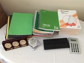 Folders, college rule notebook paper and 1 subject notebooks.