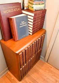Reference Books & Wood Bookshelf