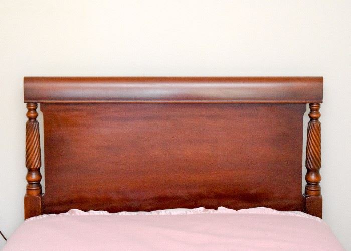 Pair of Vintage Mahogany Twin Beds (Headboard & Footboard)