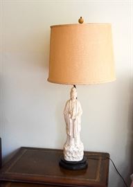 Vintage Chinese Blanc de Chine Table Lamp