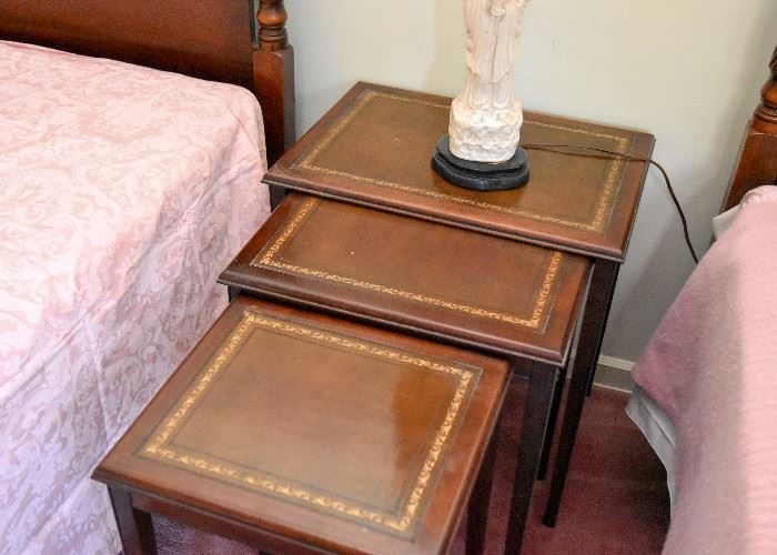 Vintage Mahogany Nesting Tables (3)