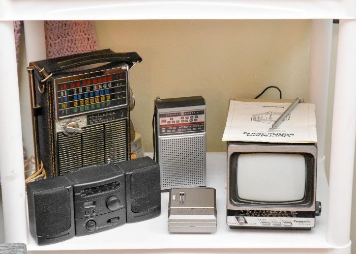 Transistor Radios, Portable Black & White TV