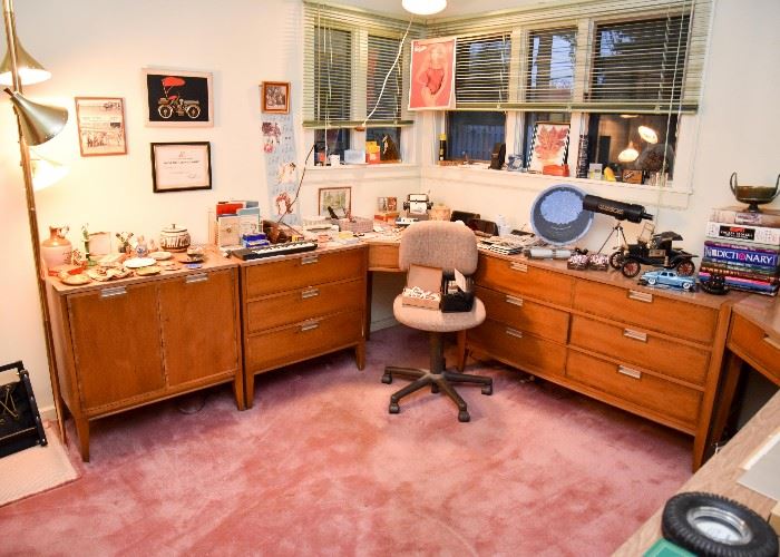 Vintage Home Office Suite -- Corner Desks, Credenzas & Chests